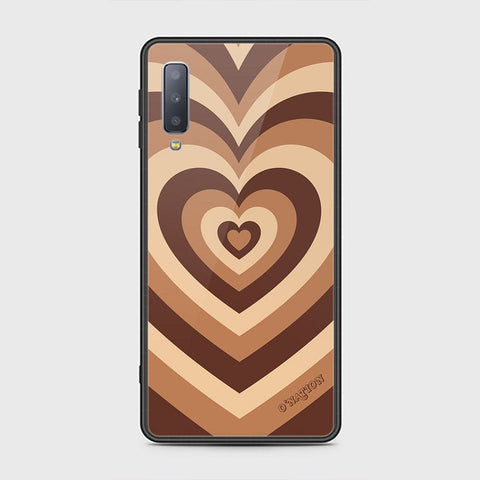 Samsung Galaxy A7 2018 Cover - O'Nation Heartbeat Series - HQ Ultra Shine Premium Infinity Glass Soft Silicon Borders Case