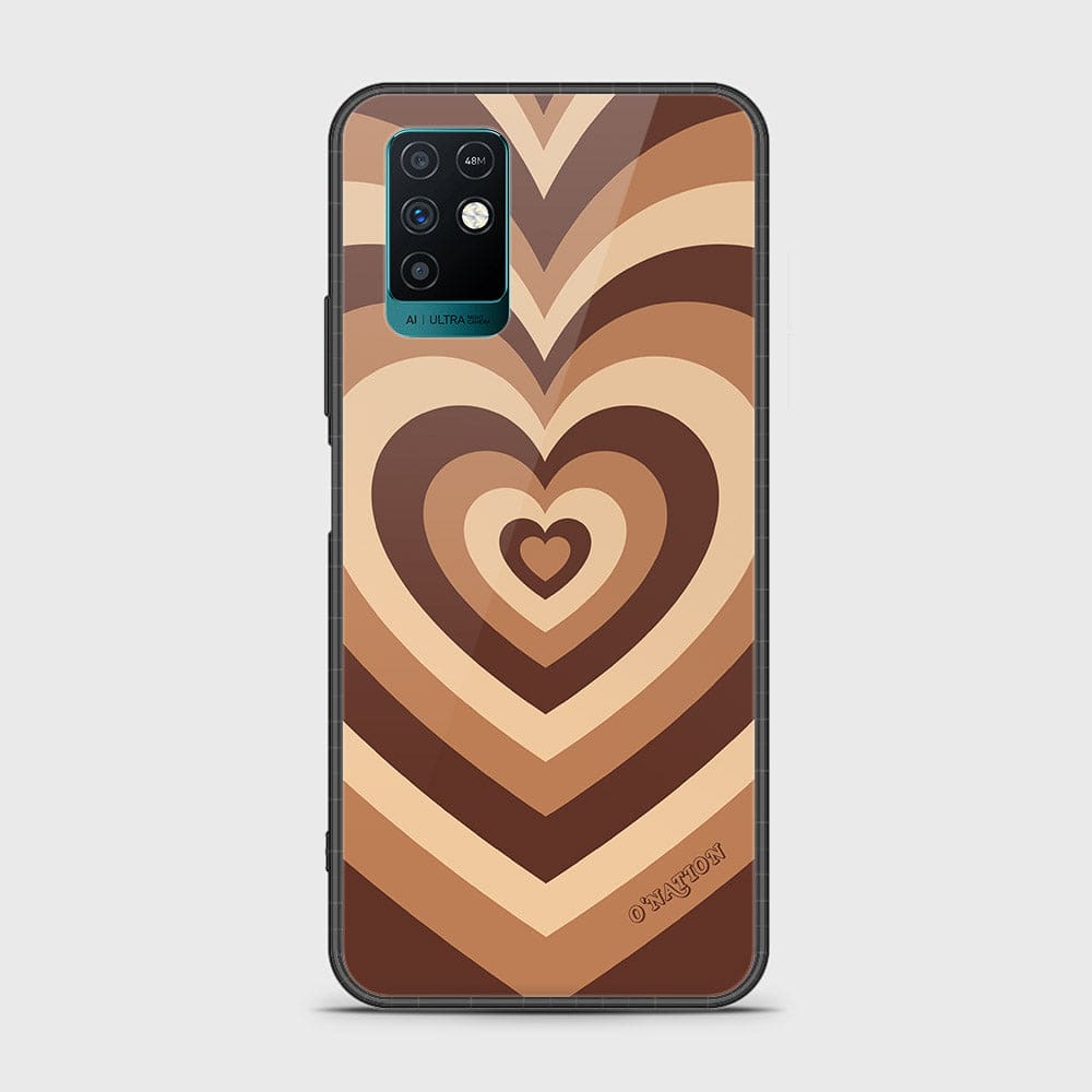 Infinix Note 10 Cover - O'Nation Heartbeat Series - HQ Ultra Shine Premium Infinity Glass Soft Silicon Borders Case