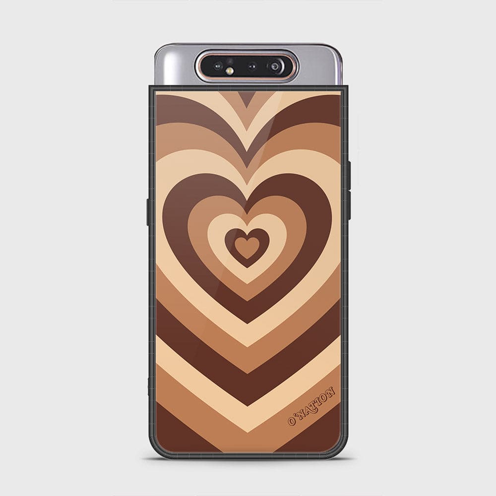 Samsung Galaxy A80 Cover - O'Nation Heartbeat Series - HQ Ultra Shine Premium Infinity Glass Soft Silicon Borders Case