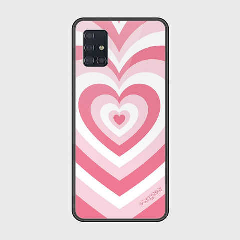 Samsung Galaxy A51 Cover - O'Nation Heartbeat Series - HQ Ultra Shine Premium Infinity Glass Soft Silicon Borders Case