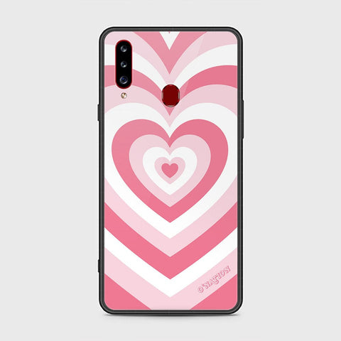 Samsung Galaxy A20s Cover - O'Nation Heartbeat Series - HQ Ultra Shine Premium Infinity Glass Soft Silicon Borders Case