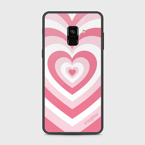 Samsung Galaxy A8 2018 Cover - O'Nation Heartbeat Series - HQ Ultra Shine Premium Infinity Glass Soft Silicon Borders Case