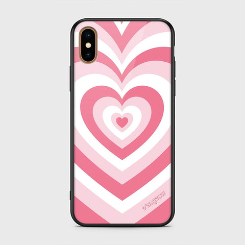 iPhone XS Max Cover - O'Nation Heartbeat Series - HQ Ultra Shine Premium Infinity Glass Soft Silicon Borders Case