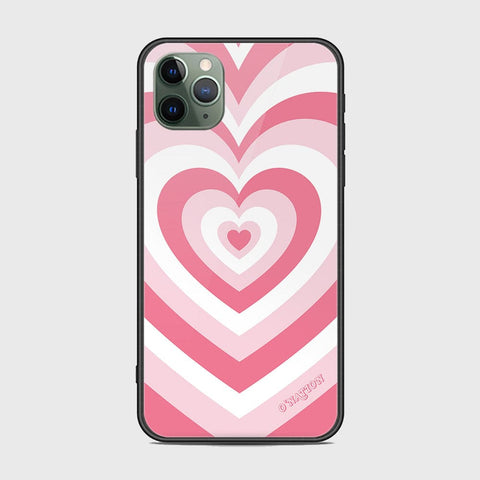 iPhone 11 Pro Max Cover - O'Nation Heartbeat Series - HQ Ultra Shine Premium Infinity Glass Soft Silicon Borders Case