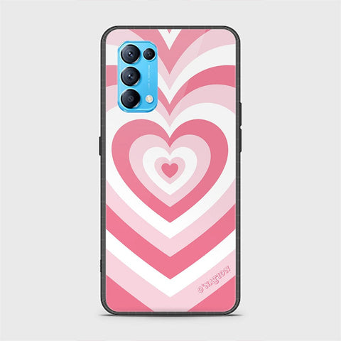 Oppo Find X3 Lite Cover - O'Nation Heartbeat Series - HQ Ultra Shine Premium Infinity Glass Soft Silicon Borders Case