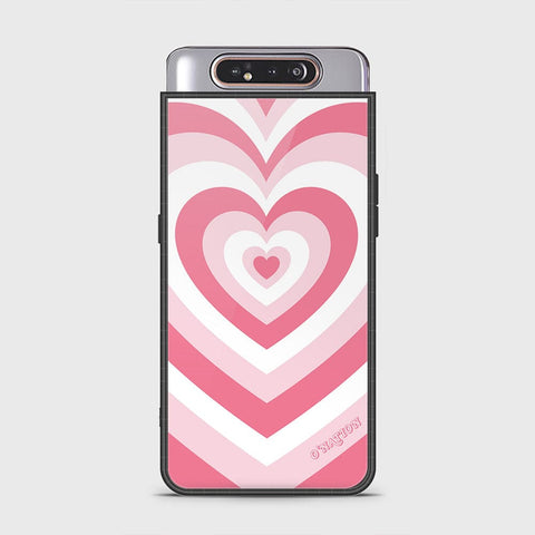 Samsung Galaxy A80 Cover - O'Nation Heartbeat Series - HQ Ultra Shine Premium Infinity Glass Soft Silicon Borders Case