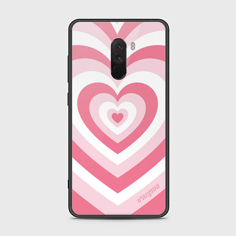 Xiaomi Pocophone F1 Cover - O'Nation Heartbeat Series - HQ Ultra Shine Premium Infinity Glass Soft Silicon Borders Case