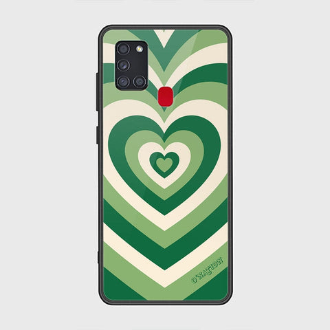 Samsung Galaxy A21s Cover - O'Nation Heartbeat Series - HQ Ultra Shine Premium Infinity Glass Soft Silicon Borders Case