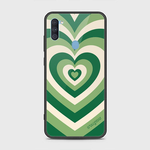 Samsung Galaxy M11 Cover - O'Nation Heartbeat Series - HQ Ultra Shine Premium Infinity Glass Soft Silicon Borders Case