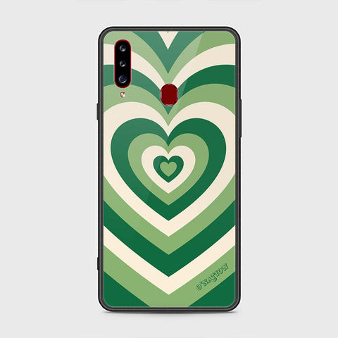 Samsung Galaxy A20s Cover - O'Nation Heartbeat Series - HQ Ultra Shine Premium Infinity Glass Soft Silicon Borders Case