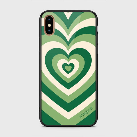 iPhone XS Max Cover - O'Nation Heartbeat Series - HQ Ultra Shine Premium Infinity Glass Soft Silicon Borders Case