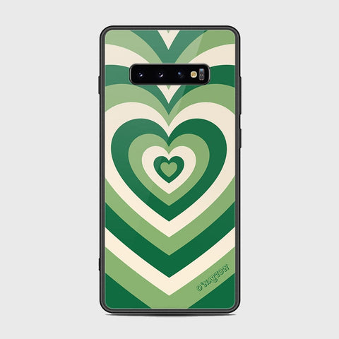 Samsung Galaxy S10 Plus Cover - O'Nation Heartbeat Series - HQ Ultra Shine Premium Infinity Glass Soft Silicon Borders Case