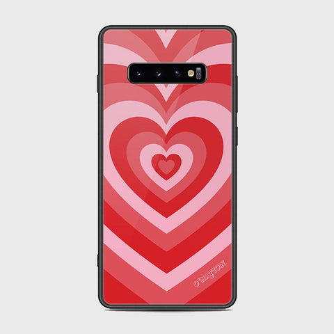 Samsung Galaxy S10 Plus Cover - O'Nation Heartbeat Series - HQ Ultra Shine Premium Infinity Glass Soft Silicon Borders Case