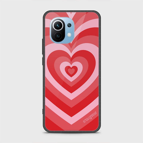 Xiaomi Mi 11 Cover - O'Nation Heartbeat Series - HQ Ultra Shine Premium Infinity Glass Soft Silicon Borders Case