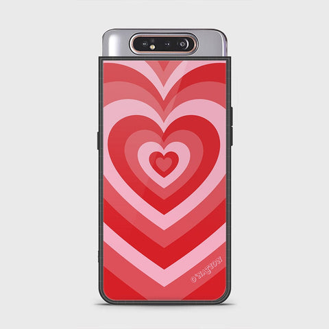 Samsung Galaxy A80 Cover - O'Nation Heartbeat Series - HQ Ultra Shine Premium Infinity Glass Soft Silicon Borders Case