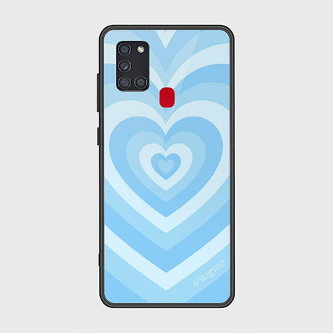 Samsung Galaxy A21s Cover - O'Nation Heartbeat Series - HQ Ultra Shine Premium Infinity Glass Soft Silicon Borders Case