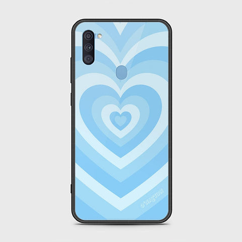 Samsung Galaxy M11 Cover - O'Nation Heartbeat Series - HQ Ultra Shine Premium Infinity Glass Soft Silicon Borders Case