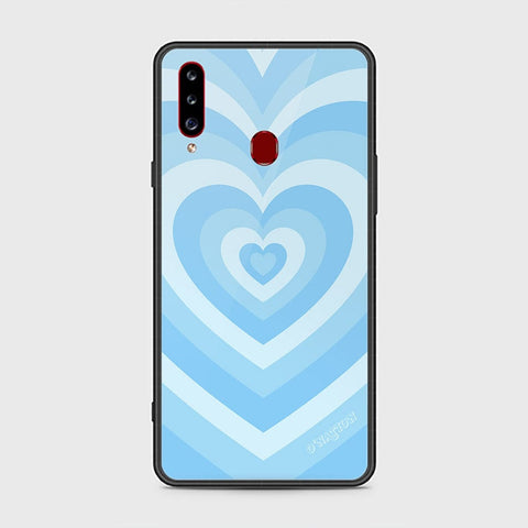 Samsung Galaxy A20s Cover - O'Nation Heartbeat Series - HQ Ultra Shine Premium Infinity Glass Soft Silicon Borders Case