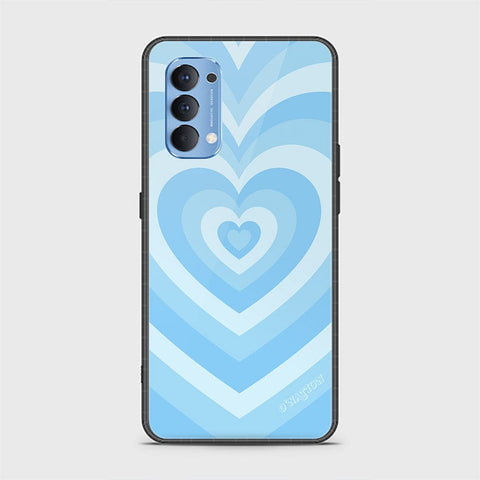 Oppo Reno 4 Cover - O'Nation Heartbeat Series - HQ Ultra Shine Premium Infinity Glass Soft Silicon Borders Case