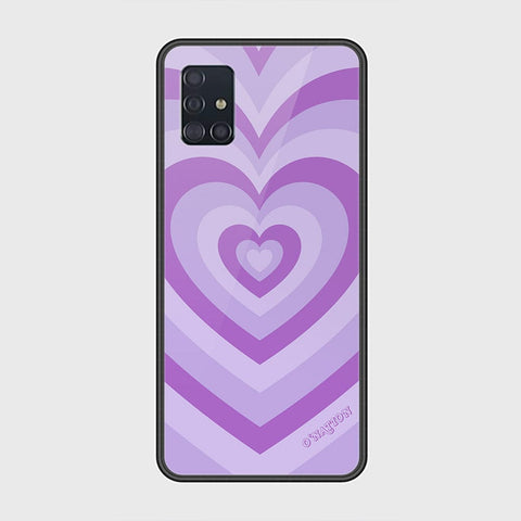 Samsung Galaxy A51 Cover - O'Nation Heartbeat Series - HQ Ultra Shine Premium Infinity Glass Soft Silicon Borders Case