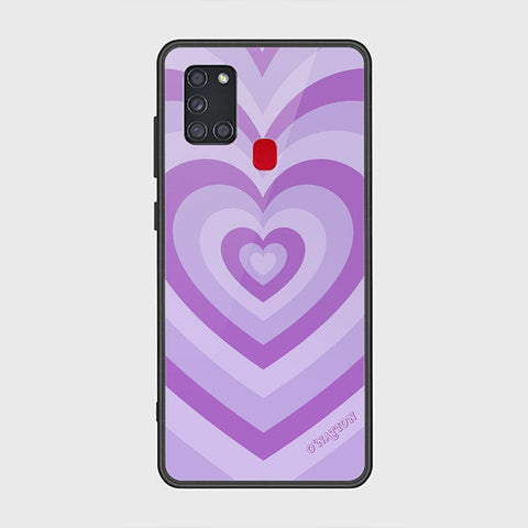 Samsung Galaxy A21s Cover - O'Nation Heartbeat Series - HQ Ultra Shine Premium Infinity Glass Soft Silicon Borders Case