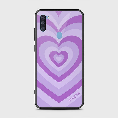 Samsung Galaxy M11 Cover - O'Nation Heartbeat Series - HQ Ultra Shine Premium Infinity Glass Soft Silicon Borders Case