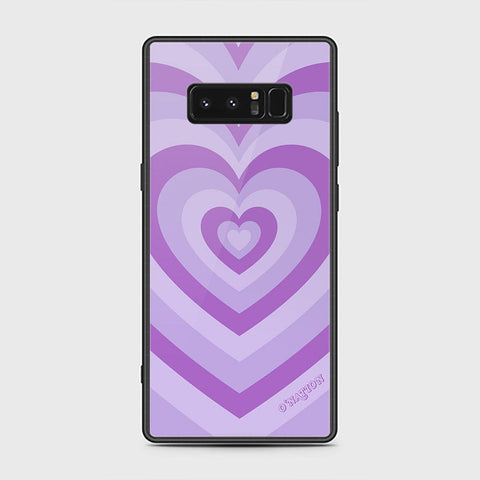 Samsung Galaxy Note 8 Cover - O'Nation Heartbeat Series - HQ Ultra Shine Premium Infinity Glass Soft Silicon Borders Case