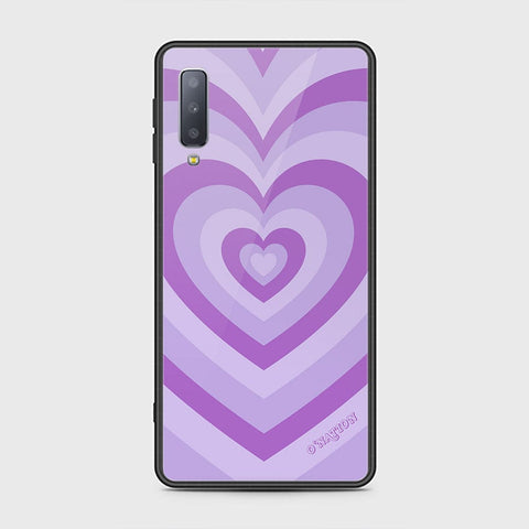 Samsung Galaxy A7 2018 Cover - O'Nation Heartbeat Series - HQ Ultra Shine Premium Infinity Glass Soft Silicon Borders Case