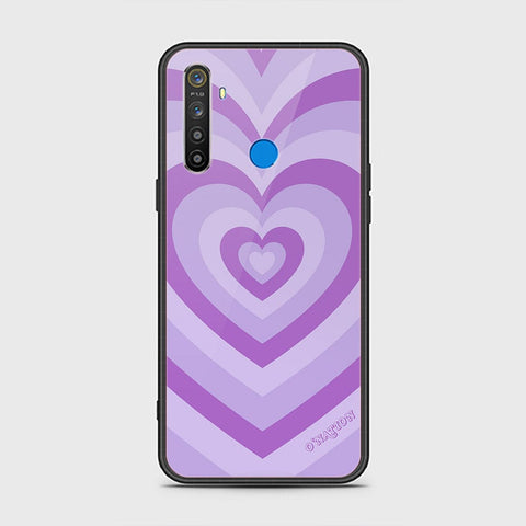 Realme 5 Cover - O'Nation Heartbeat Series - HQ Ultra Shine Premium Infinity Glass Soft Silicon Borders Case