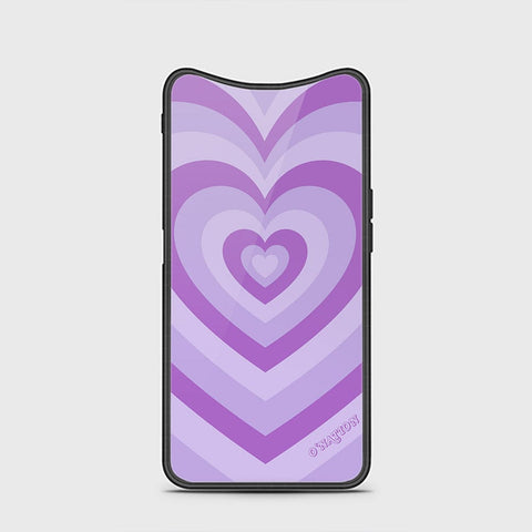 Oppo Find X Cover - O'Nation Heartbeat Series - HQ Ultra Shine Premium Infinity Glass Soft Silicon Borders Case