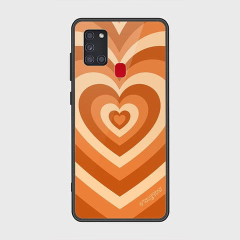 Samsung Galaxy A21s Cover - O'Nation Heartbeat Series - HQ Ultra Shine Premium Infinity Glass Soft Silicon Borders Case