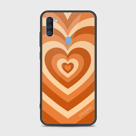 Samsung Galaxy M11 Cover - O'Nation Heartbeat Series - HQ Ultra Shine Premium Infinity Glass Soft Silicon Borders Case