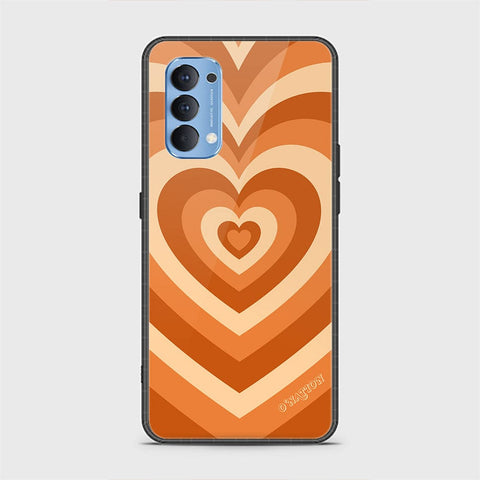 Oppo Reno 4 Cover - O'Nation Heartbeat Series - HQ Ultra Shine Premium Infinity Glass Soft Silicon Borders Case