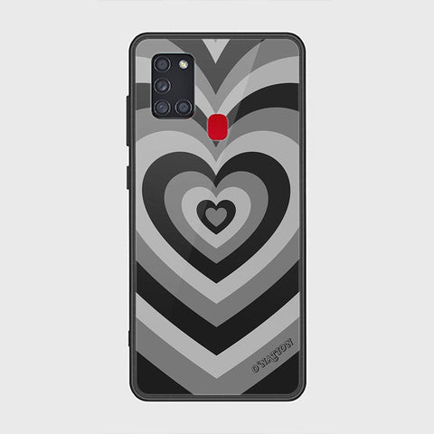 Samsung Galaxy A21s Cover - O'Nation Heartbeat Series - HQ Ultra Shine Premium Infinity Glass Soft Silicon Borders Case