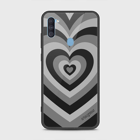 Samsung Galaxy M11 Cover - O'Nation Heartbeat Series - HQ Ultra Shine Premium Infinity Glass Soft Silicon Borders Case