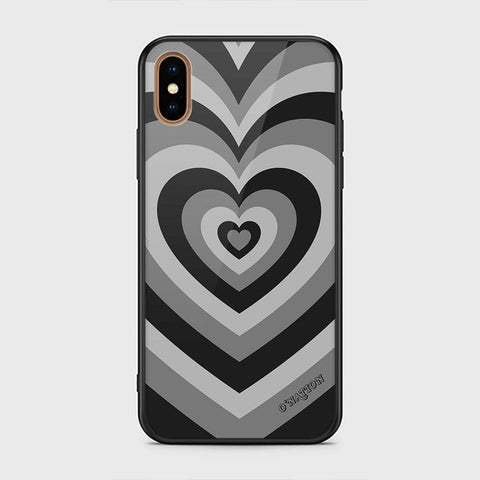 iPhone XS Max Cover - O'Nation Heartbeat Series - HQ Ultra Shine Premium Infinity Glass Soft Silicon Borders Case