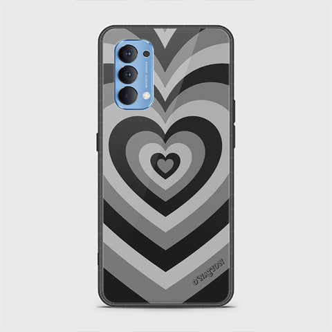 Oppo Reno 4 Cover - O'Nation Heartbeat Series - HQ Ultra Shine Premium Infinity Glass Soft Silicon Borders Case