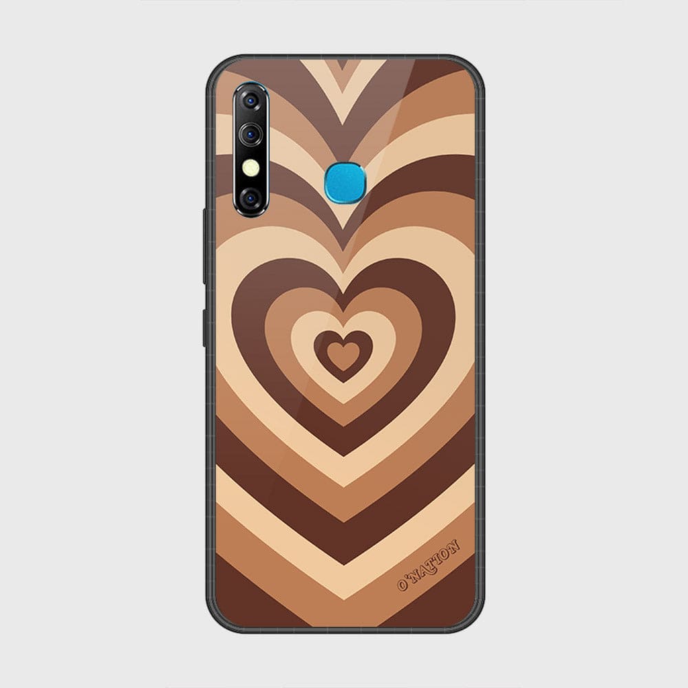 Infinix Hot 8 Cover- O'Nation Heartbeat Series - HQ Ultra Shine Premium Infinity Glass Soft Silicon Borders Case