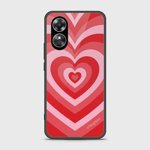 Oppo A17 Cover- O'Nation Heartbeat Series - HQ Ultra Shine Premium Infinity Glass Soft Silicon Borders Case