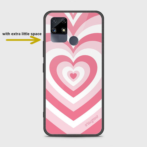 Realme C15 Cover- O'Nation Heartbeat Series - HQ Ultra Shine Premium Infinity Glass Soft Silicon Borders Case