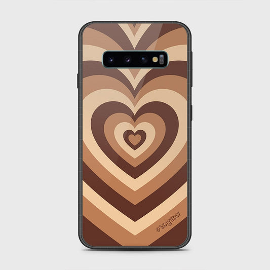 Samsung Galaxy S10 5G Cover- O'Nation Heartbeat Series - HQ Ultra Shine Premium Infinity Glass Soft Silicon Borders Case (Fast Delivery) (H)