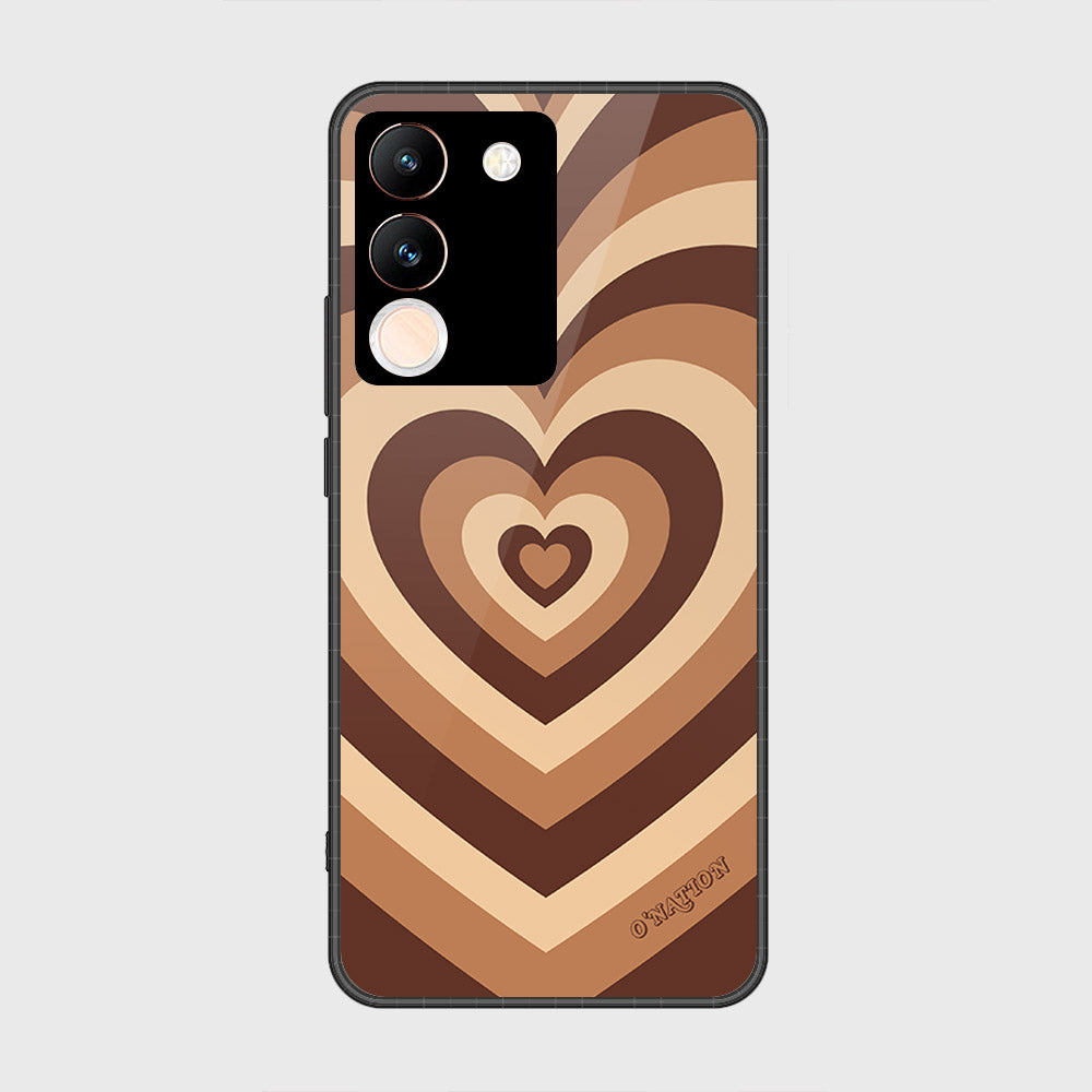 vivo V29e Cover- O'Nation Heartbeat Series - HQ Ultra Shine Premium Infinity Glass Soft Silicon Borders Case