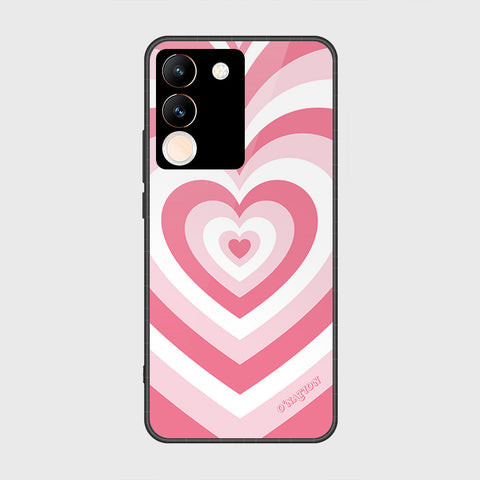 vivo V29e Cover- O'Nation Heartbeat Series - HQ Ultra Shine Premium Infinity Glass Soft Silicon Borders Case