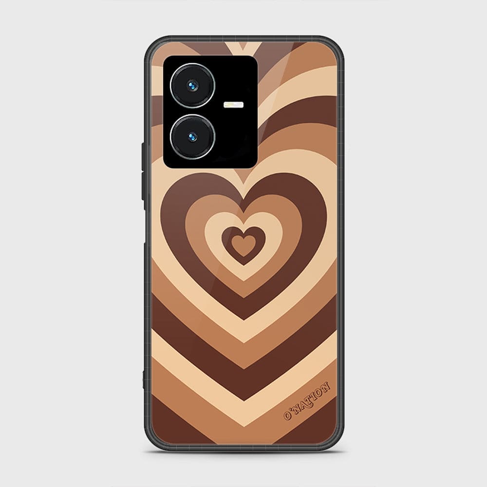 Vivo Y22s Cover- O'Nation Heartbeat Series - HQ Ultra Shine Premium Infinity Glass Soft Silicon Borders Case