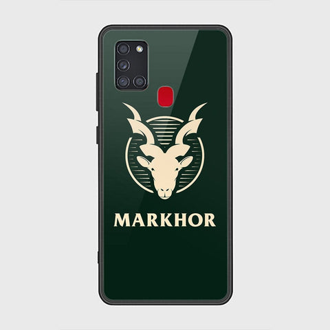 Samsung Galaxy A21s Cover - Markhor Series - HQ Ultra Shine Premium Infinity Glass Soft Silicon Borders Case