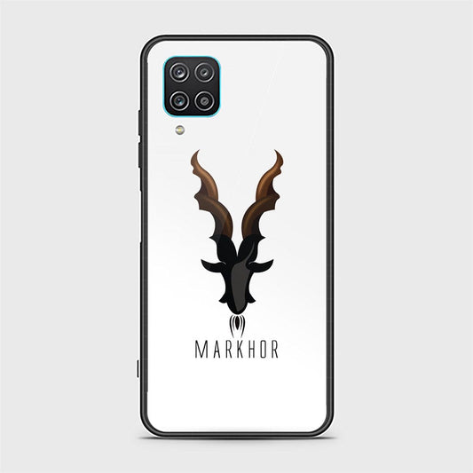 Samsung Galaxy A12 Cover - Markhor Series - D214 - HQ Ultra Shine Premium Infinity Glass Soft Silicon Borders Case ( Fast Delivery )