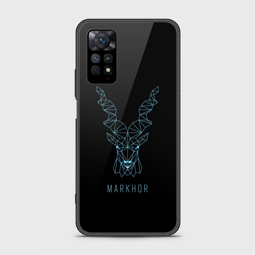 Xiaomi Redmi Note 11 Cover - Markhor Series - HQ Ultra Shine Premium Infinity Glass Soft Silicon Borders Case (Fast Delivery) (A)