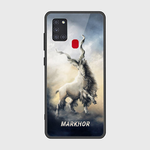 Samsung Galaxy A21s Cover - Markhor Series - HQ Ultra Shine Premium Infinity Glass Soft Silicon Borders Case