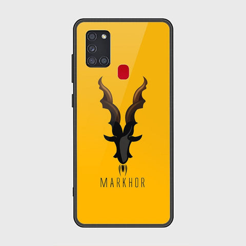 Samsung Galaxy A21s Cover - Markhor Series - HQ Ultra Shine Premium Infinity Glass Soft Silicon Borders Case