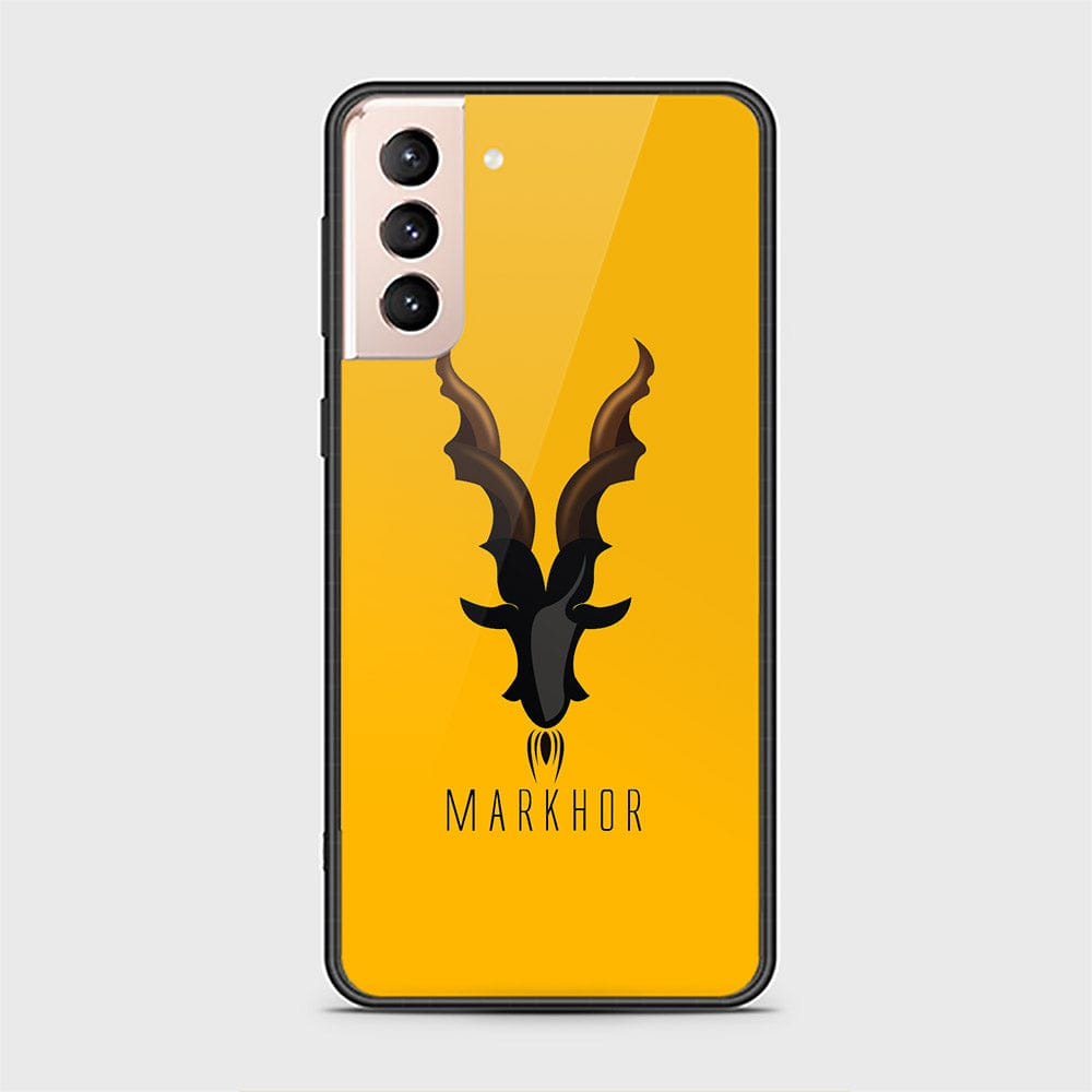 Samsung Galaxy S21 5G Cover - Markhor Series - HQ Ultra Shine Premium Infinity Glass Soft Silicon Borders Case